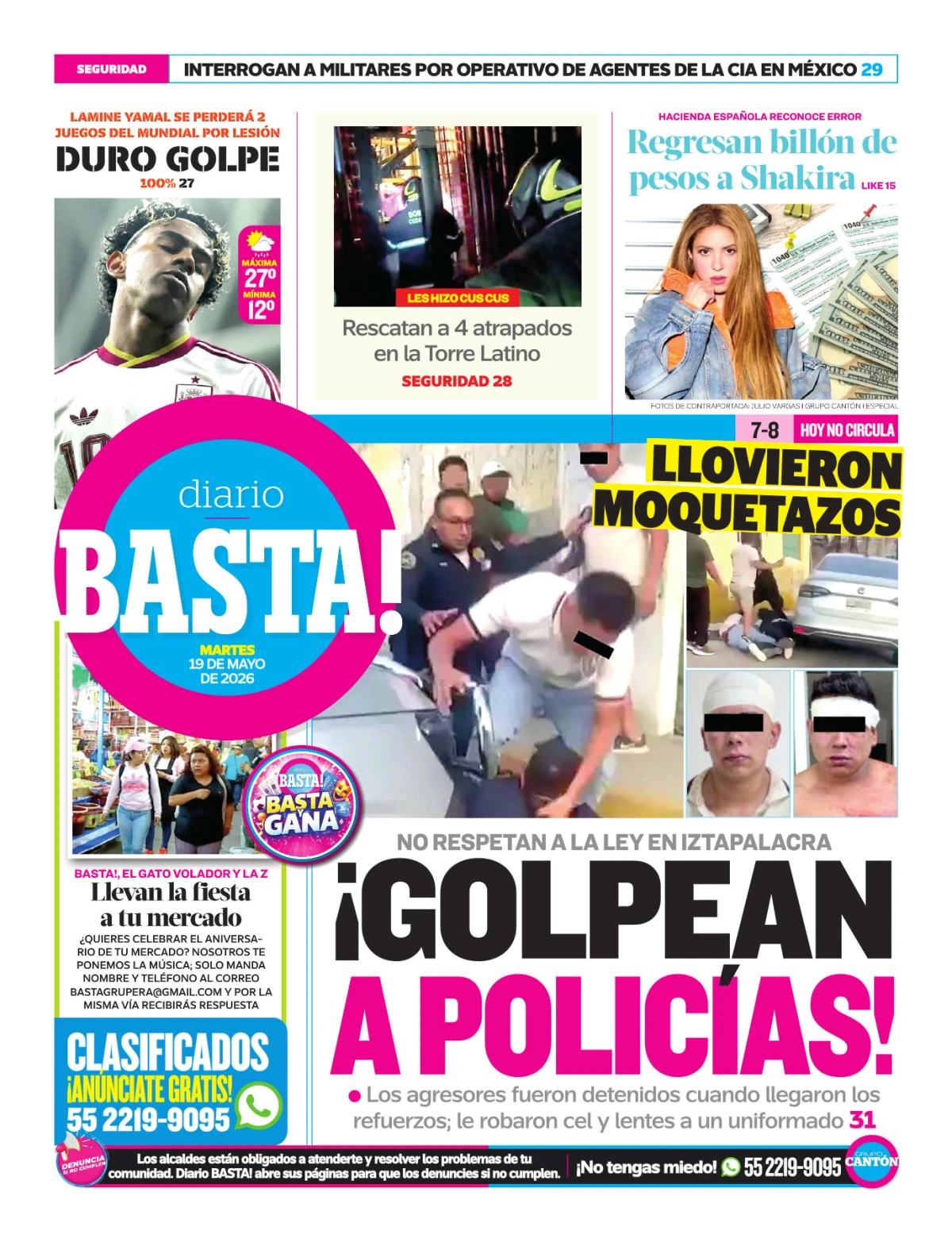 Portada de Basta! (contraportada)