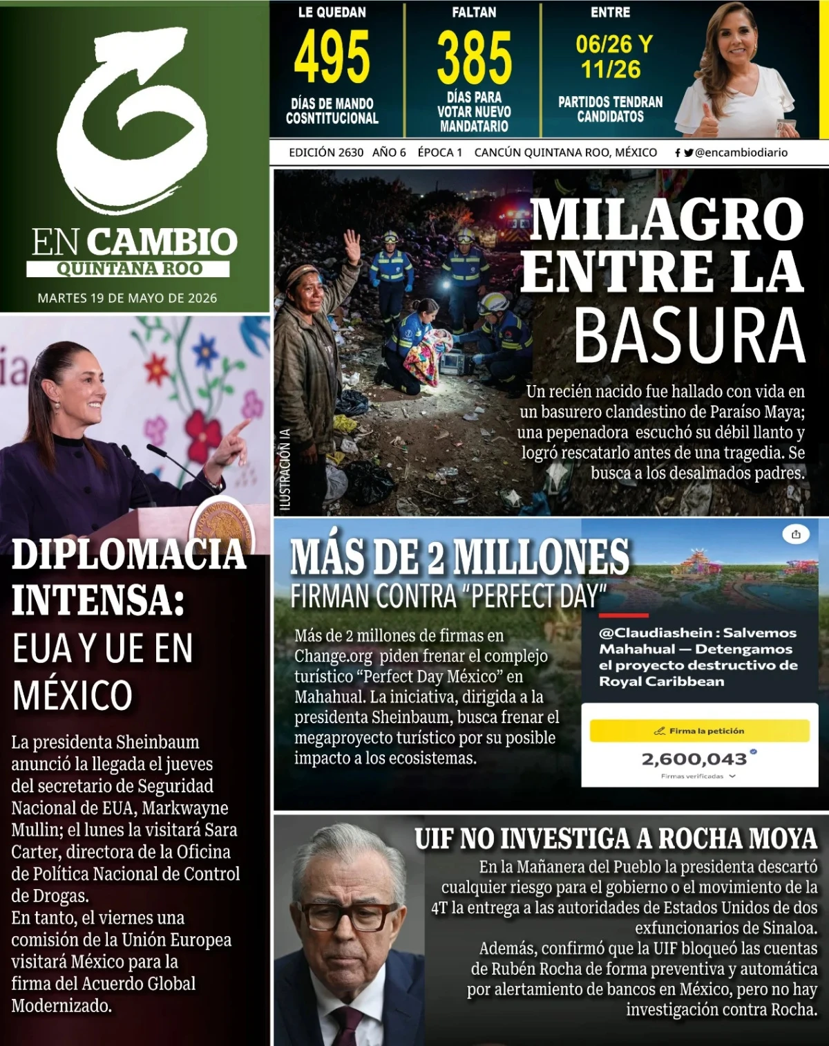 Portada de En Cambio - Quintana Roo (portada)