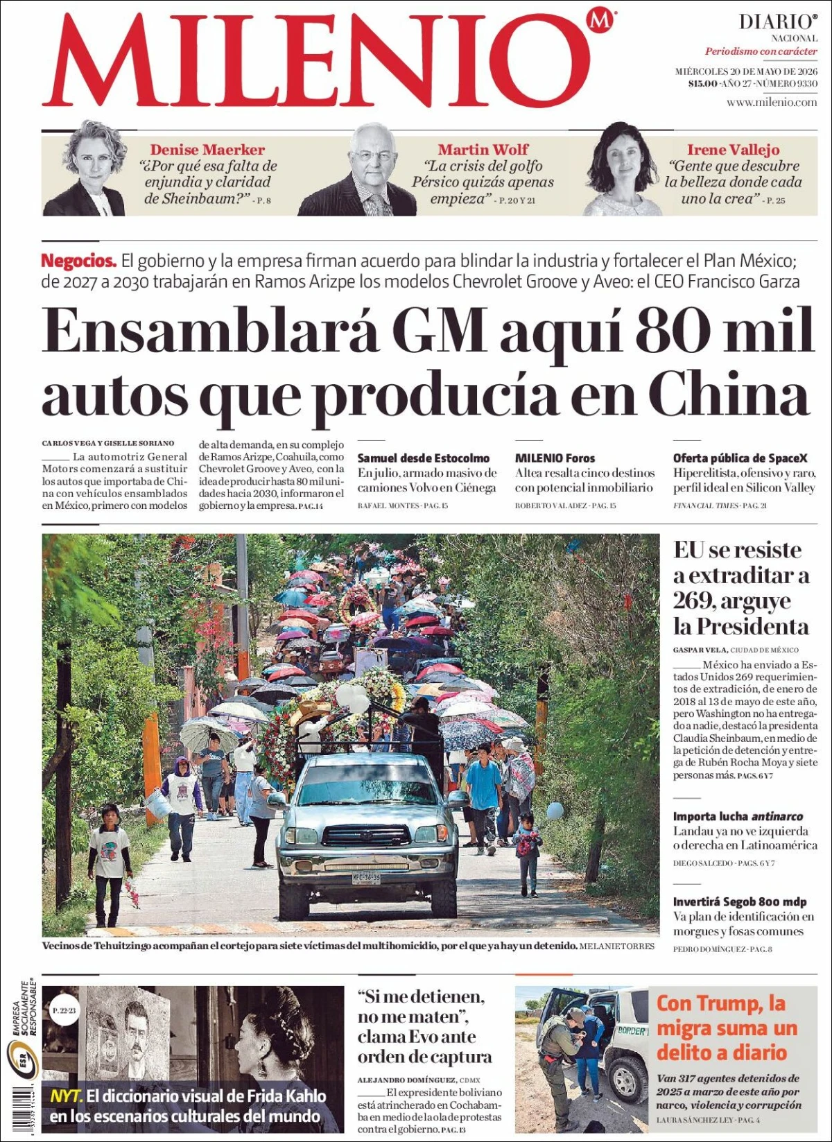 Portada de Milenio