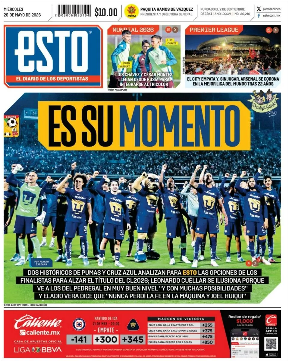 Portada de Esto del miércoles, 20 de mayo de 2026
