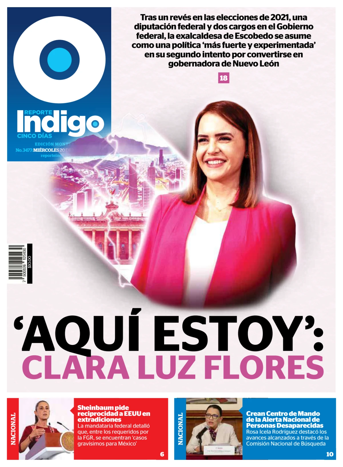 Portada de Reporte Indigo Monterrey del miércoles, 20 de mayo de 2026