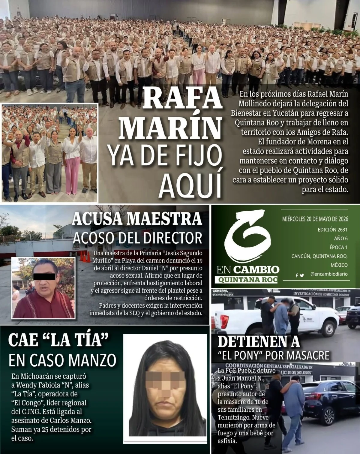Portada de En Cambio - Quintana Roo (contraportada)