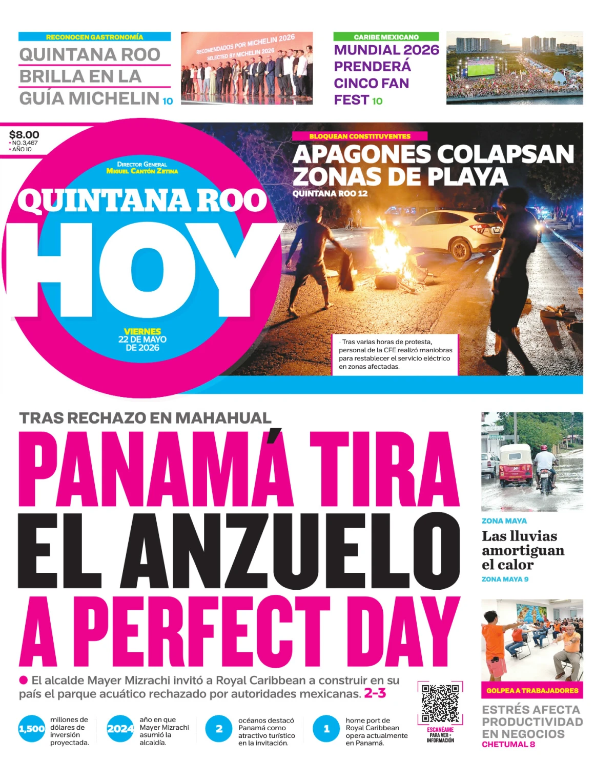 Portada de Quintana Roo Hoy (portada)