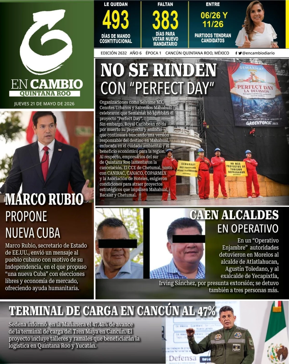 Portada de En Cambio - Quintana Roo (portada)