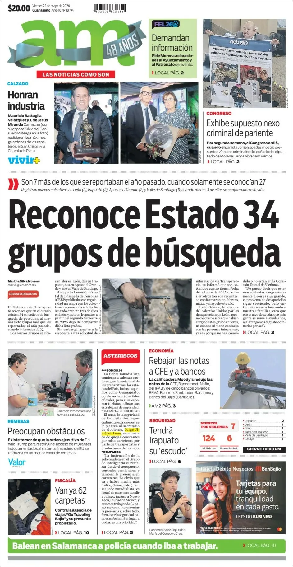 Portada de Am Corredor Industrial del viernes, 22 de mayo de 2026