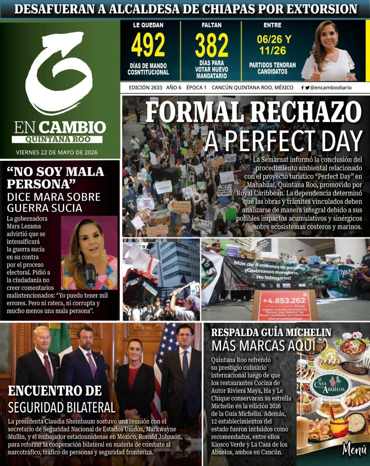 Portada de En Cambio - Quintana Roo (portada)