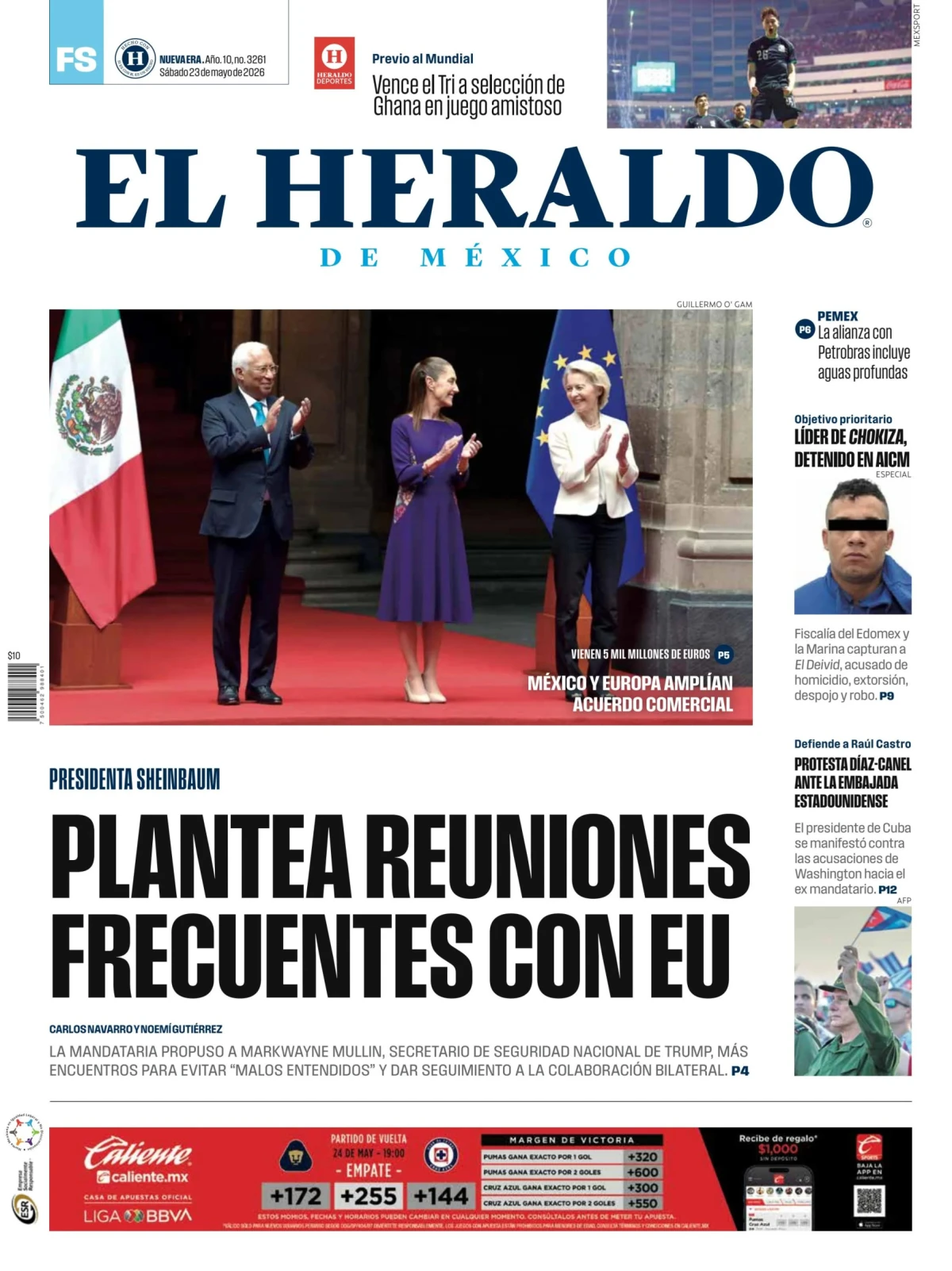 Portada de El Heraldo de Mexico
