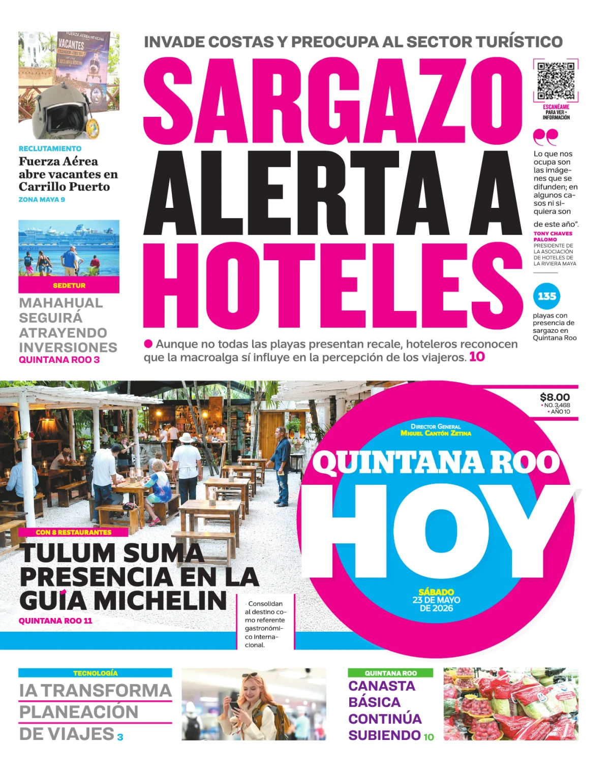 Portada de Quintana Roo Hoy (portada)