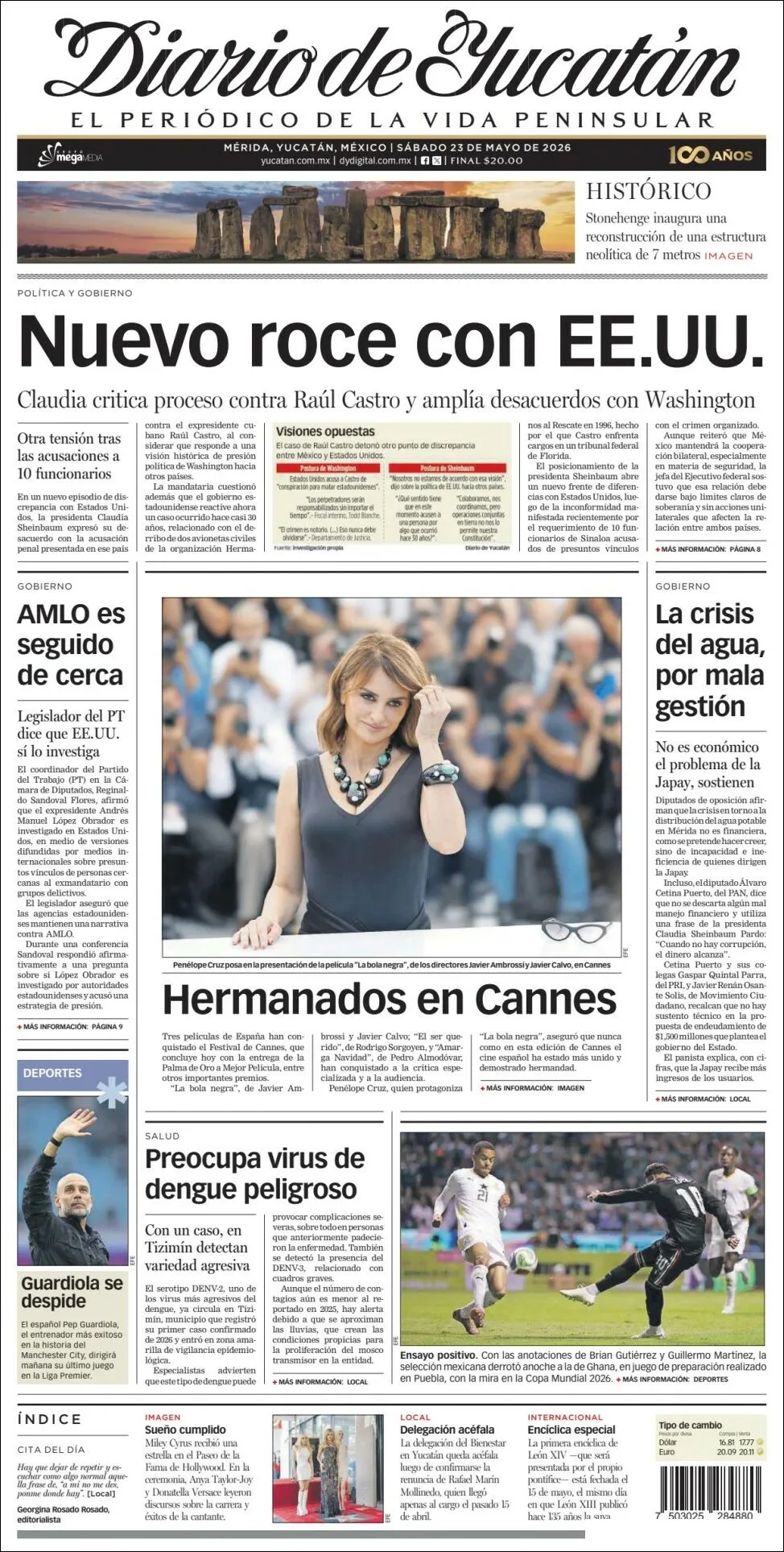 Portada de Diario de Yucatán