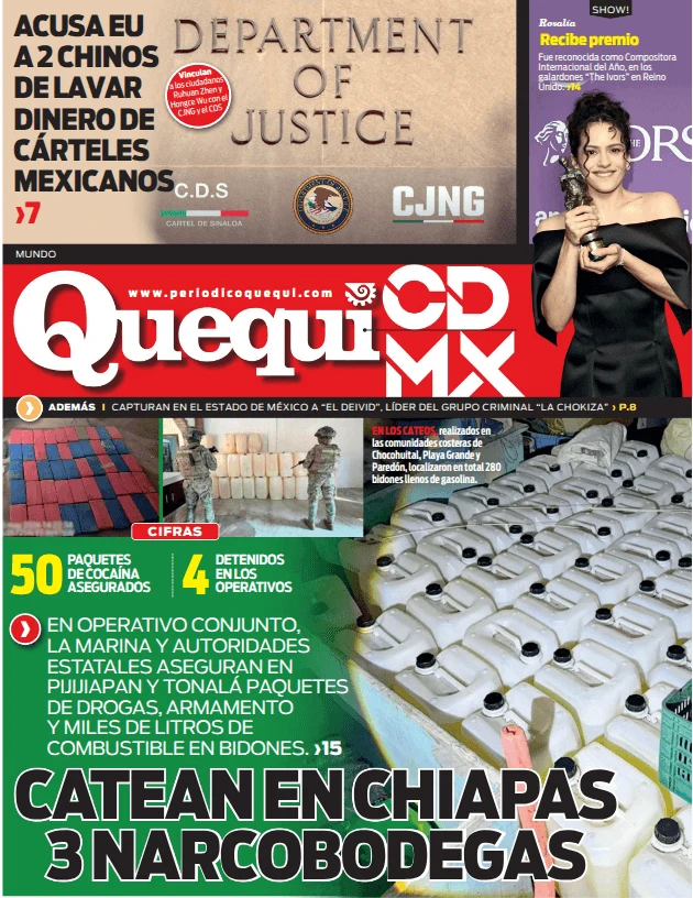 Portada de Quequi CDMX (contraportada) del sábado, 23 de mayo de 2026