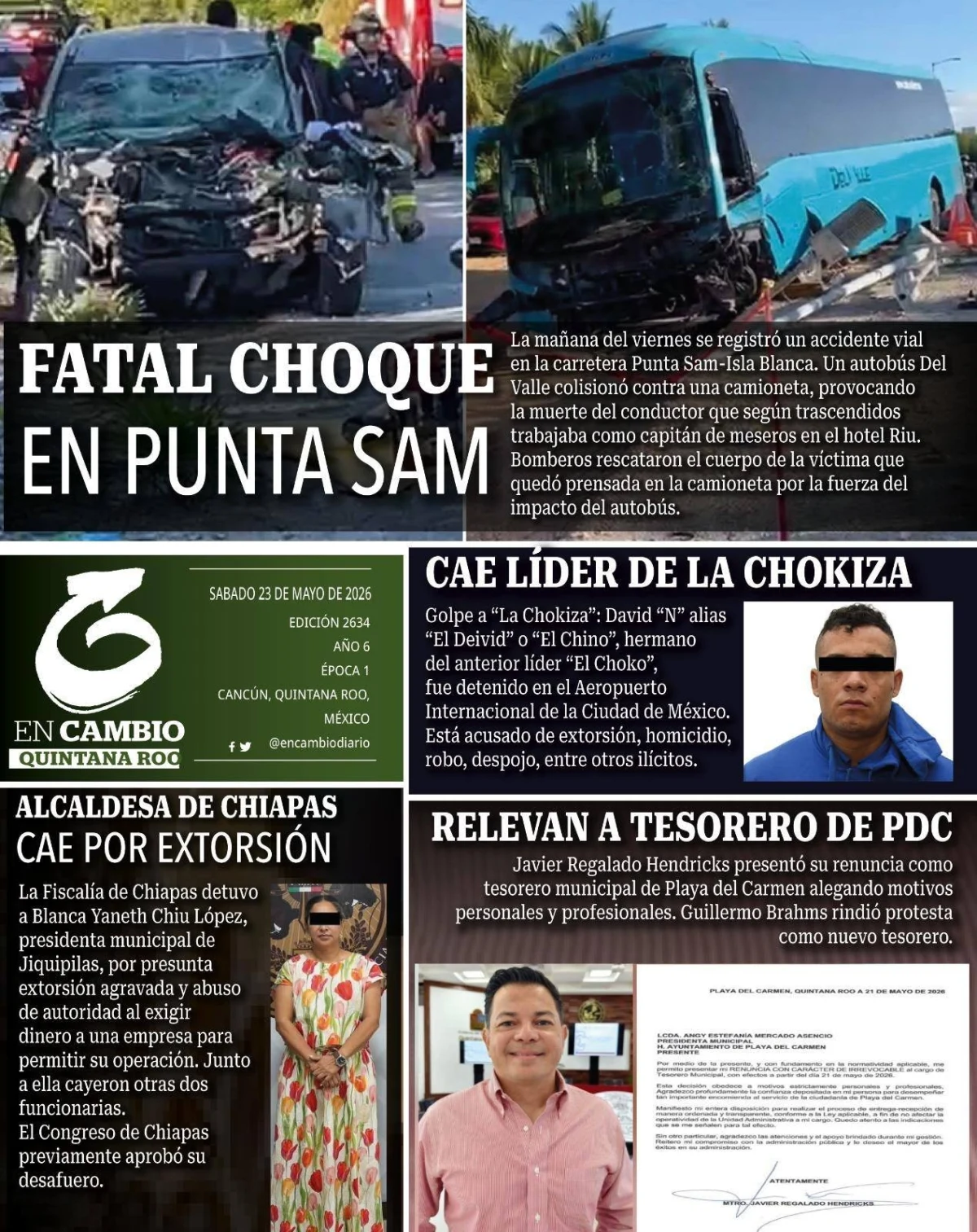 Portada de En Cambio - Quintana Roo (contraportada)