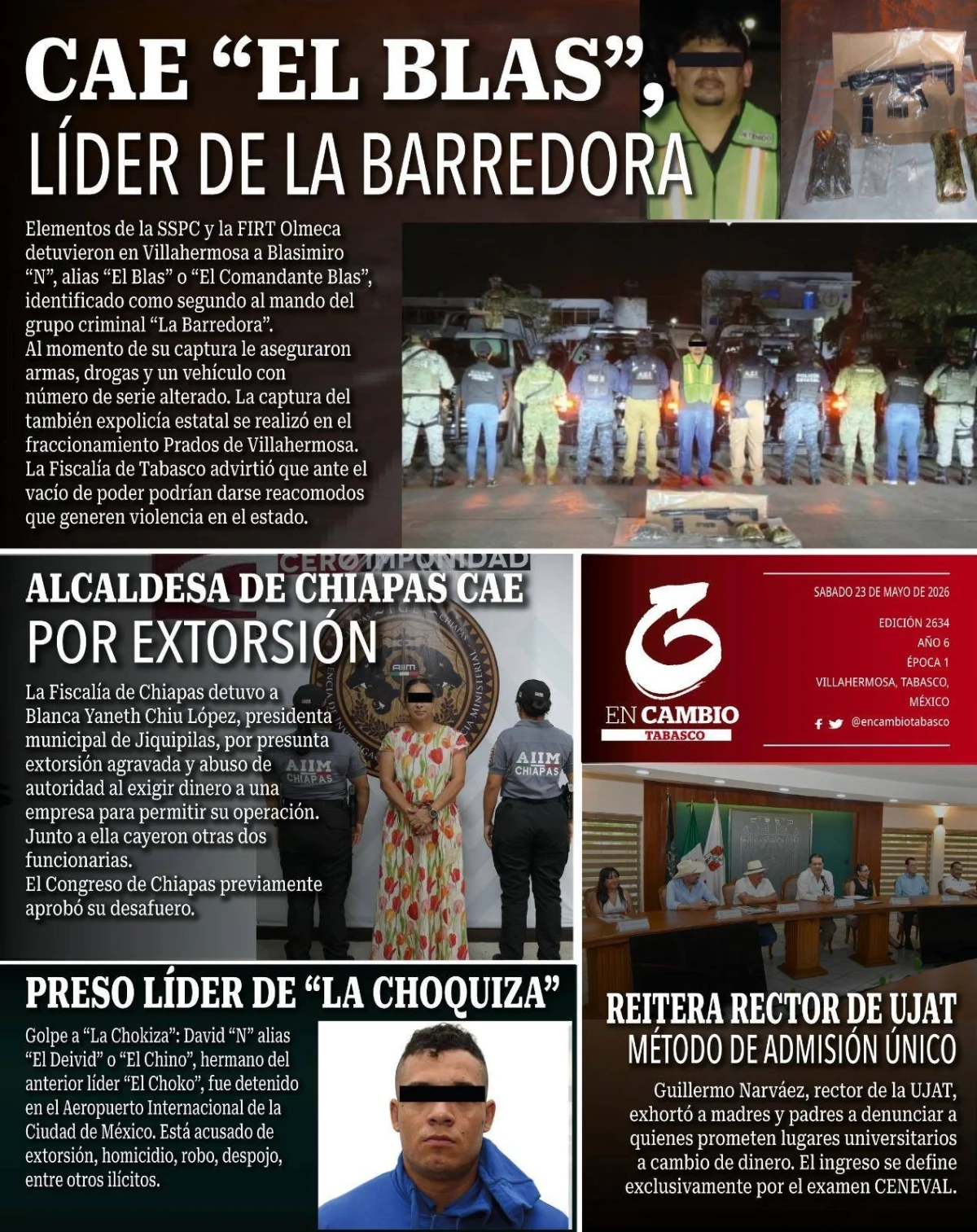 Portada de En Cambio - Tabasco (contraportada)