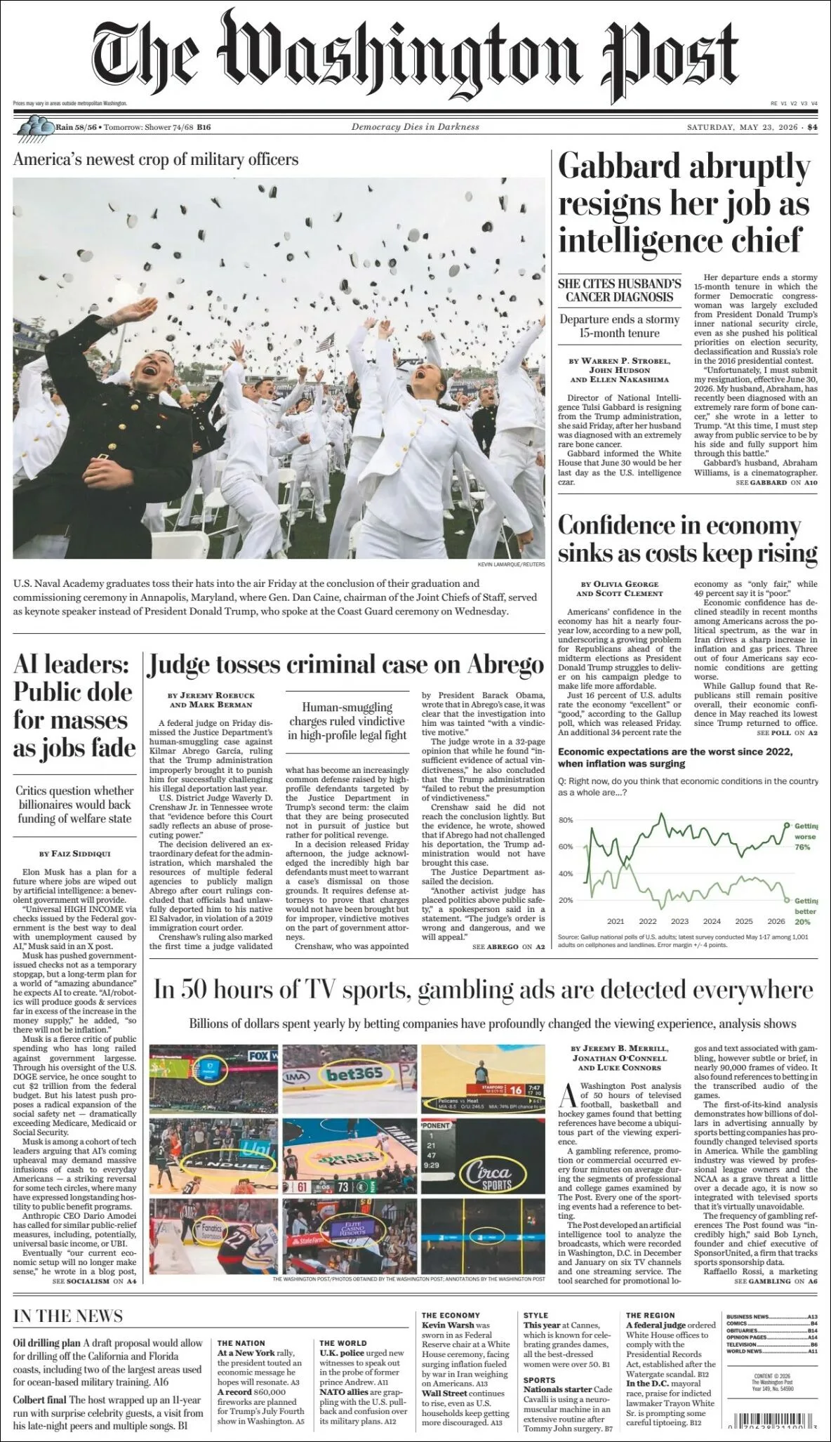 Portada de The Washington Post