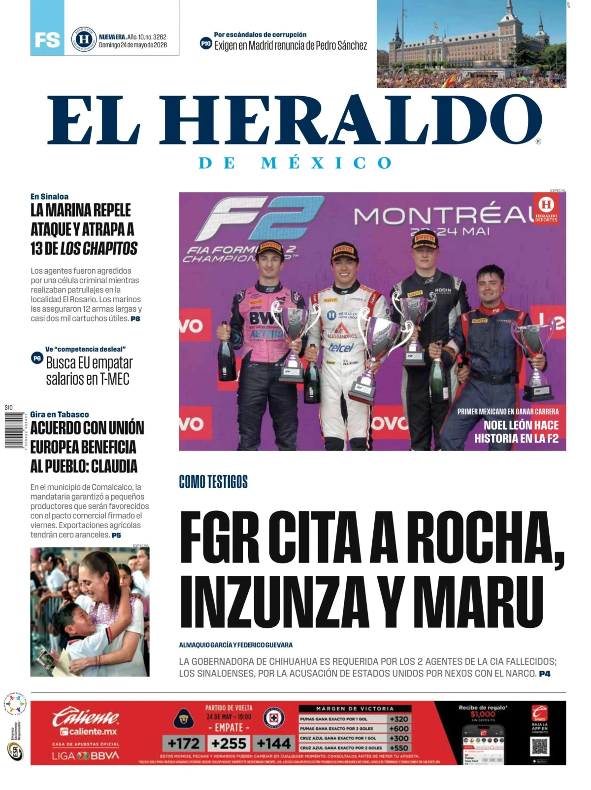 Portada de El Heraldo de Mexico