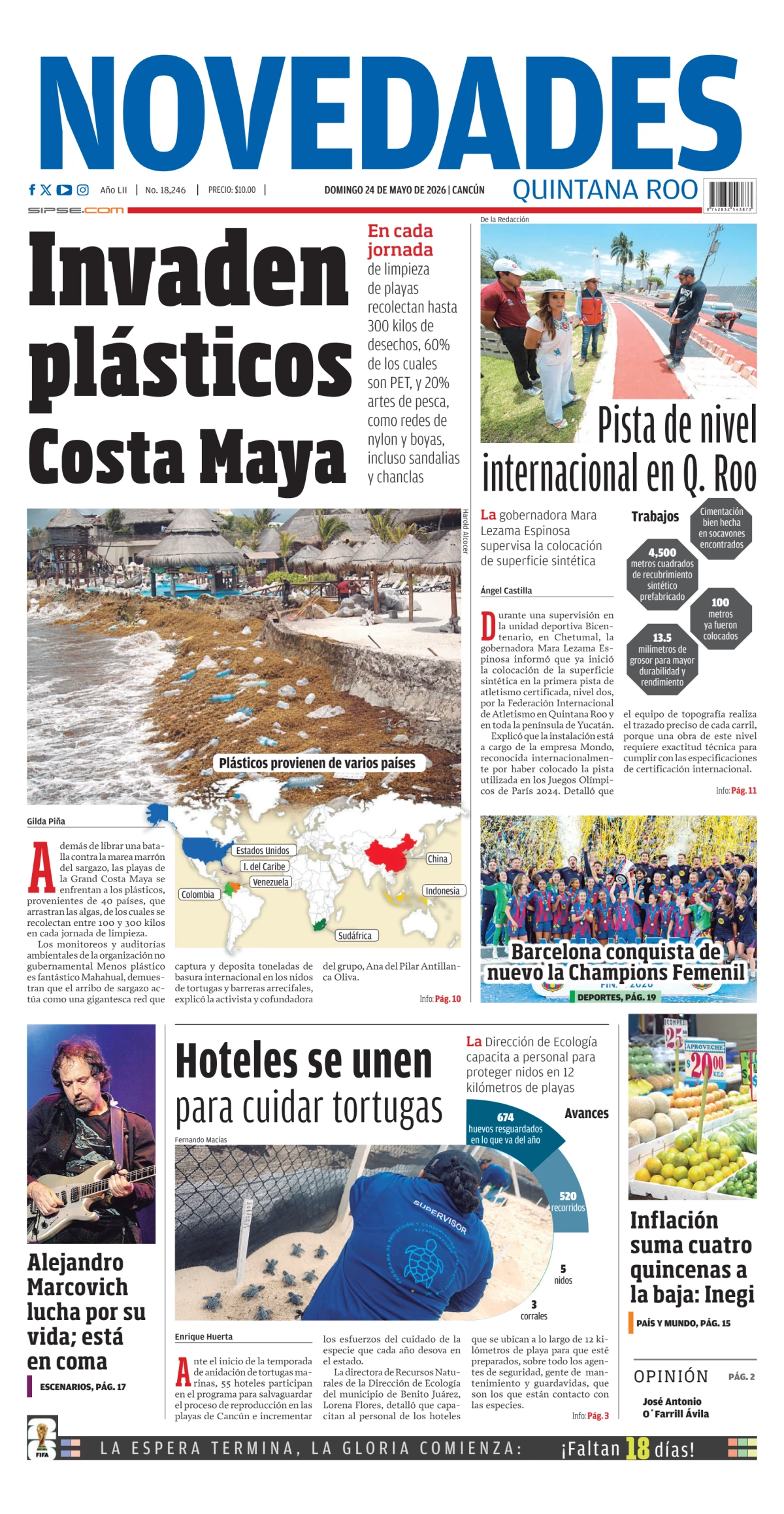 Portada de Novedades Quintana Roo