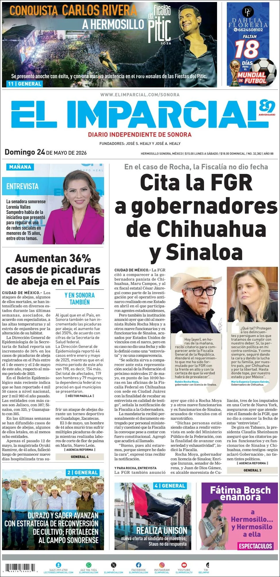 Portada de El Imparcial