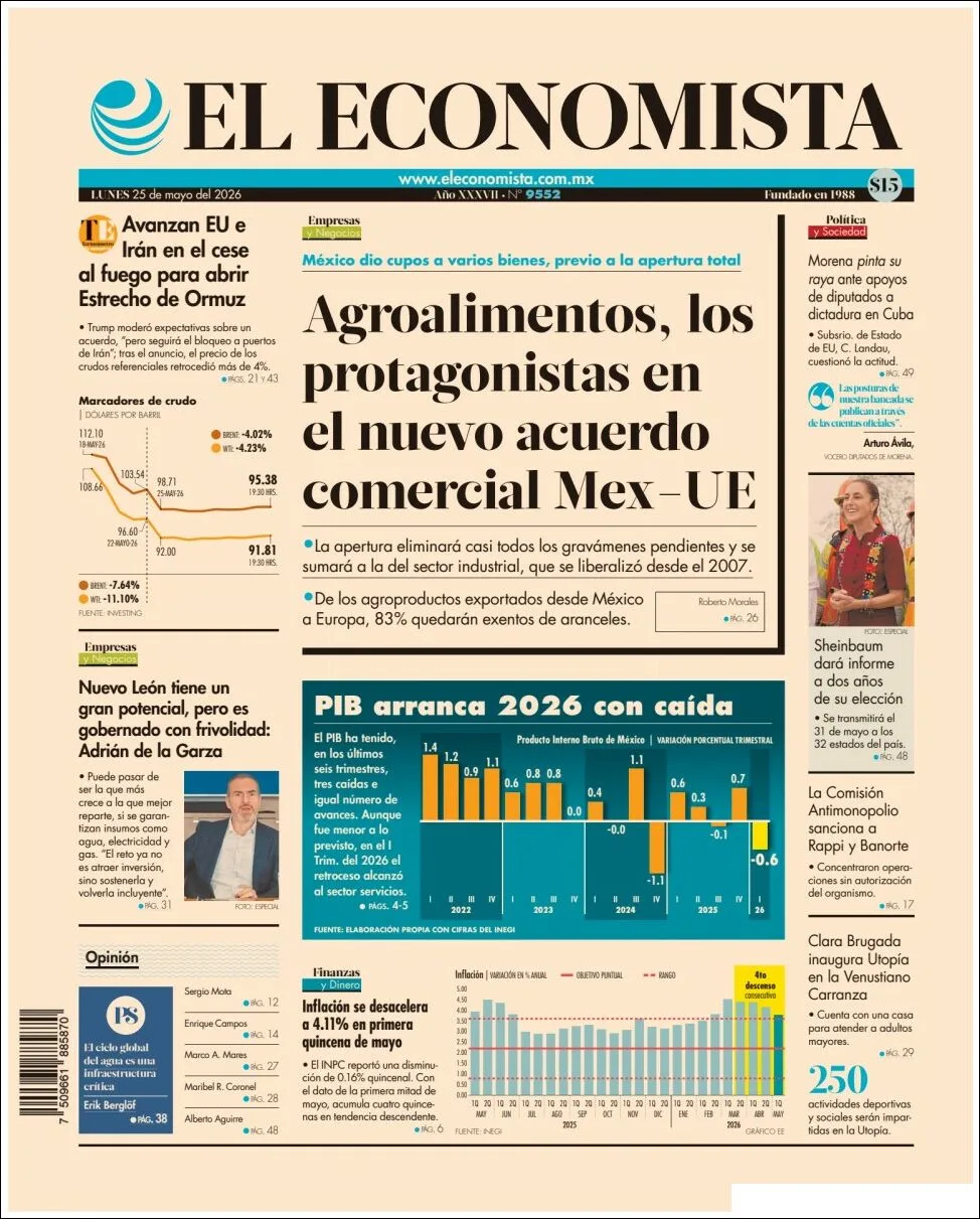 Portada de El Economista del 2026-05-25