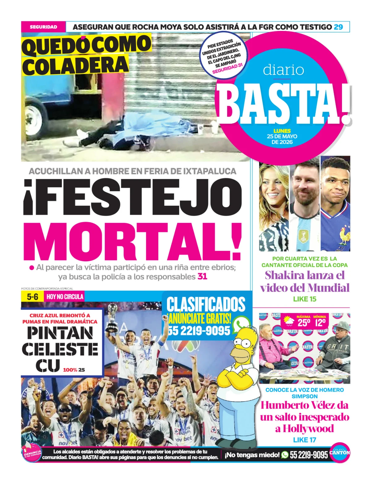Portada de Basta! (contraportada)