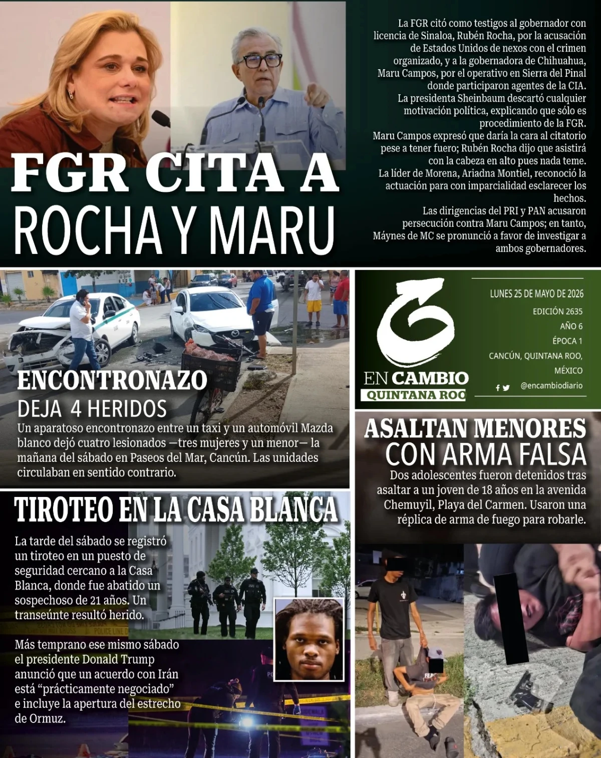 Portada de En Cambio - Quintana Roo (portada)