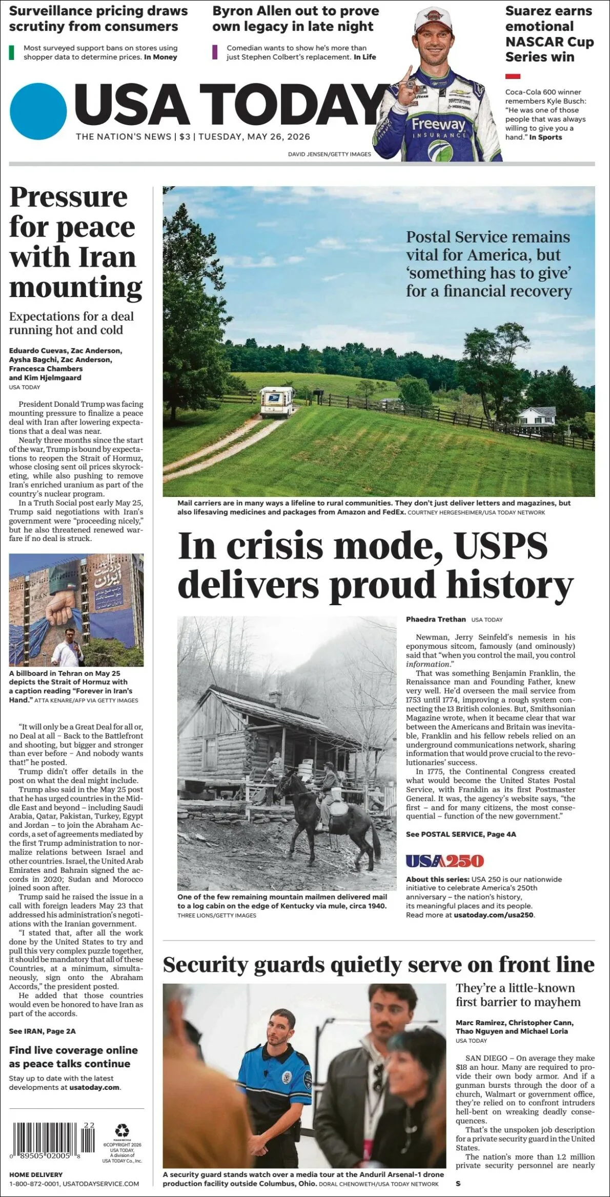 Portada de Usa Today