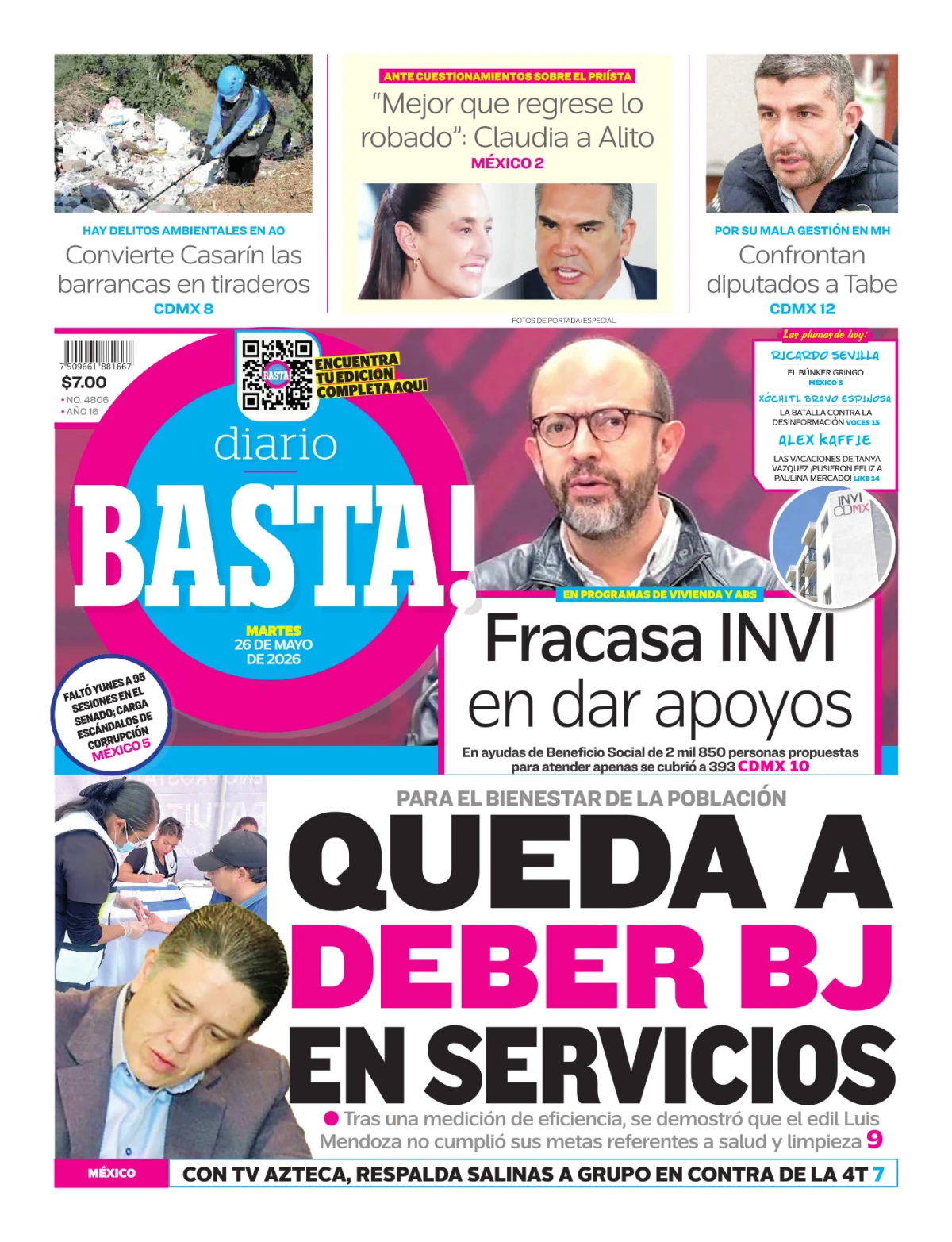 Portada de Basta! (portada)