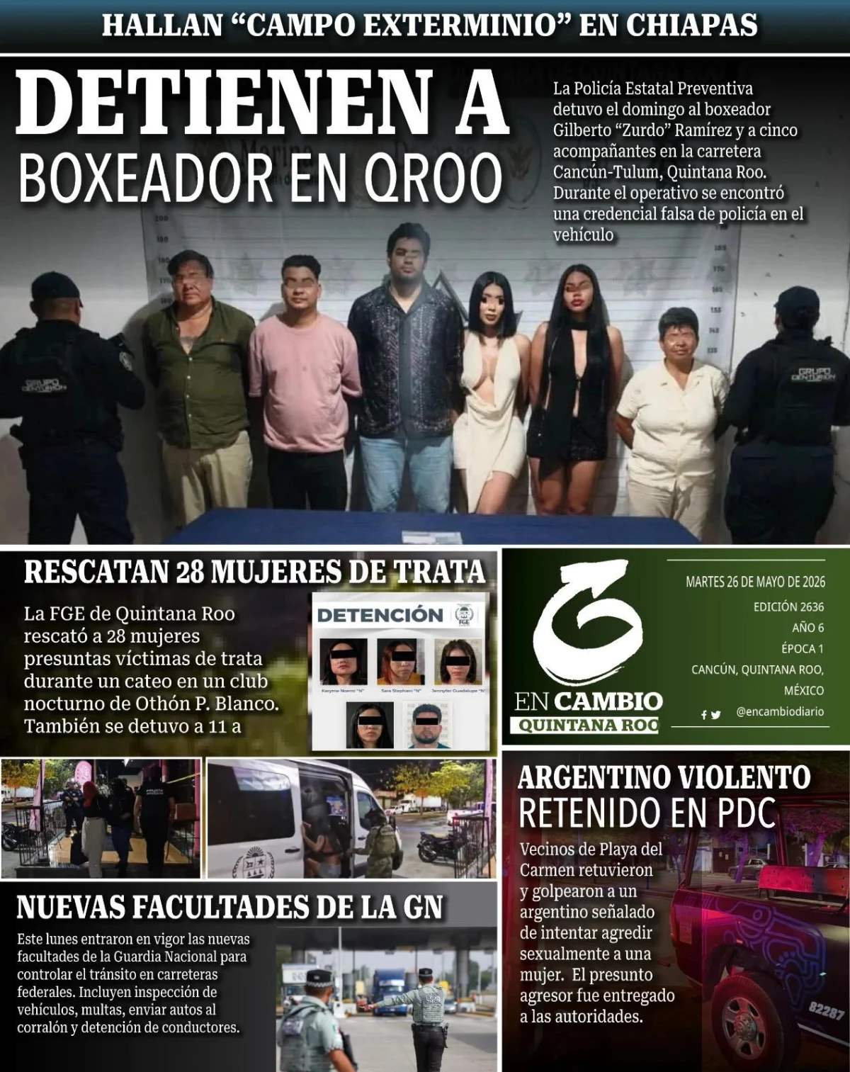 Portada de En Cambio - Quintana Roo (contraportada)
