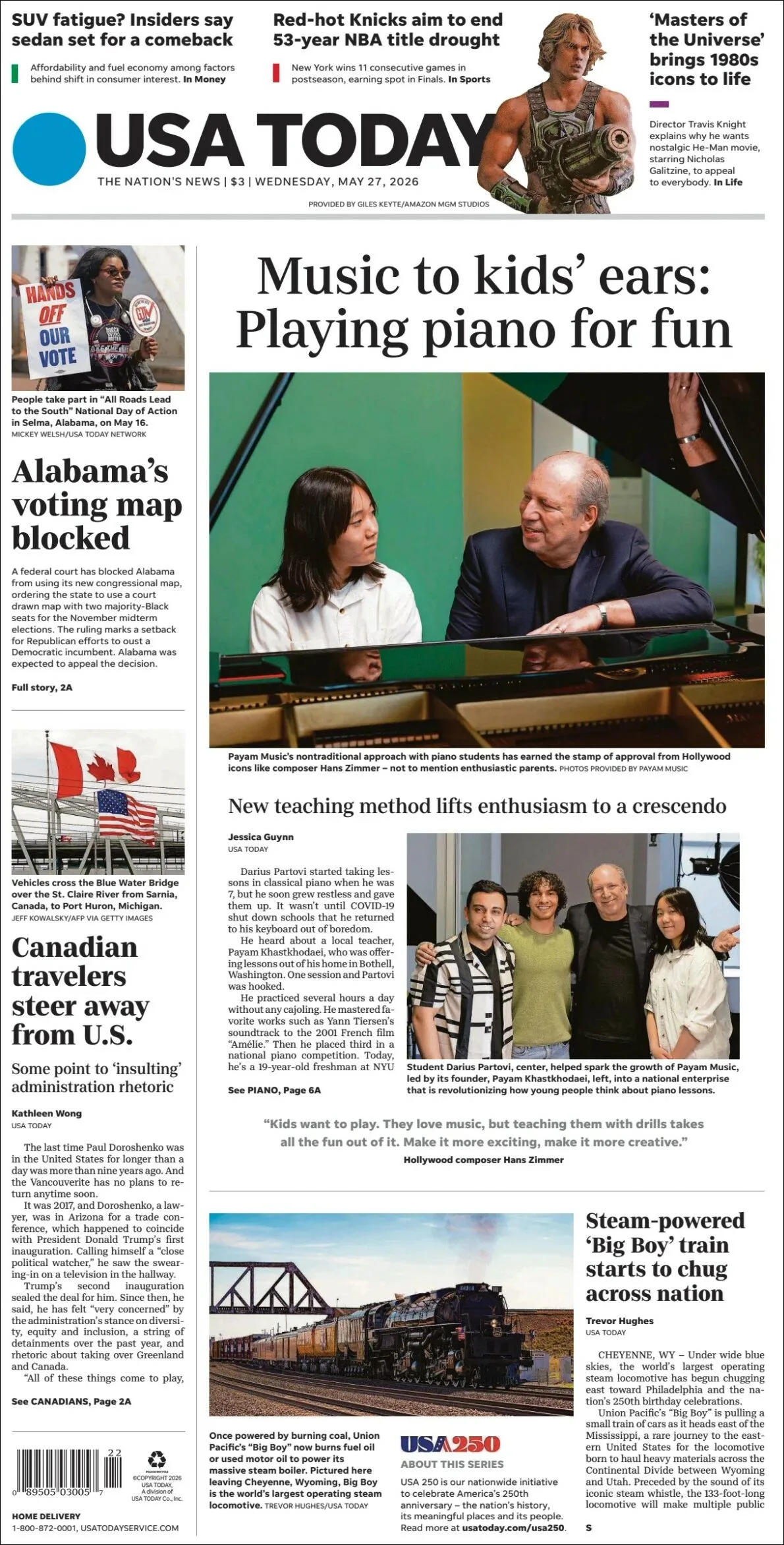 Portada de Usa Today