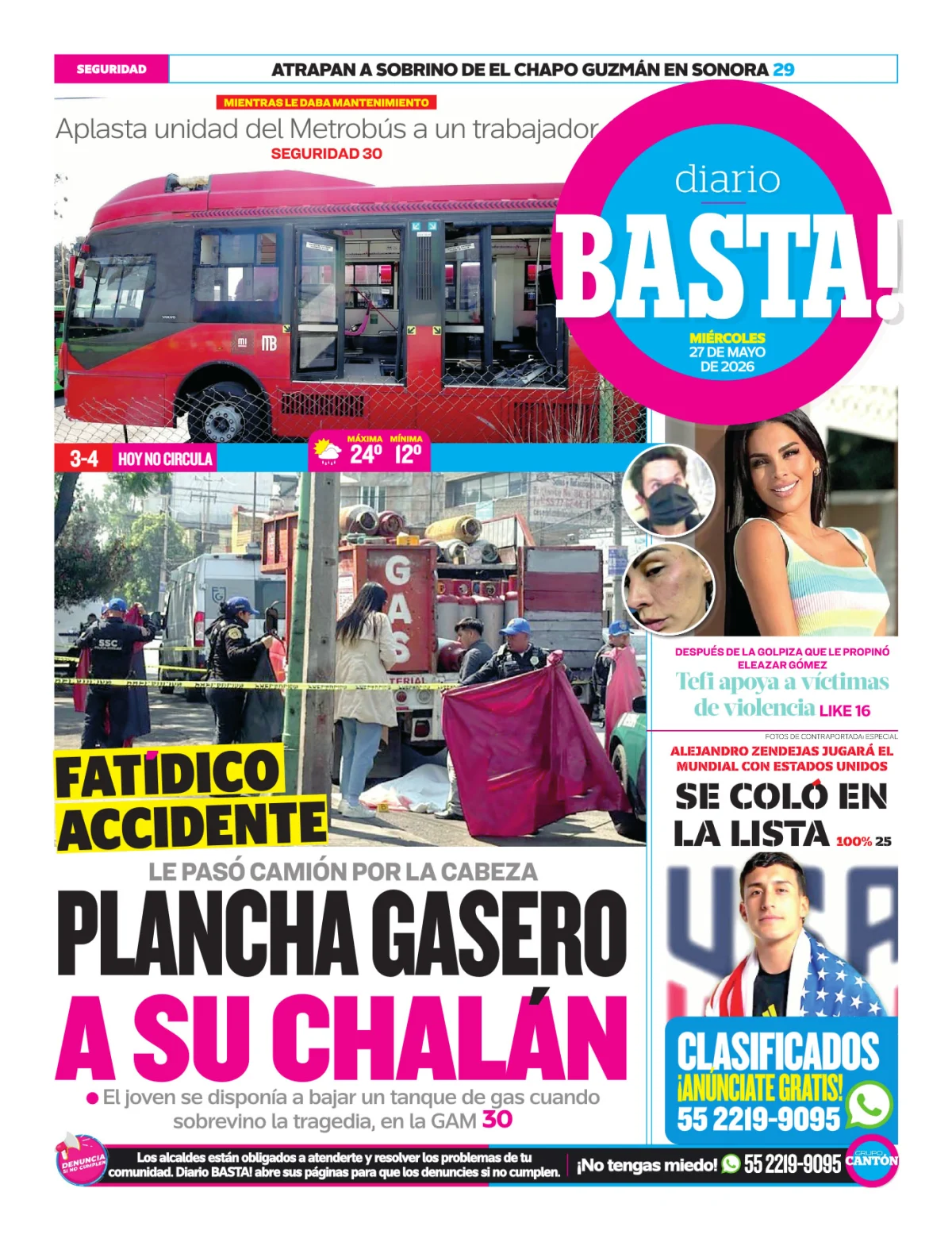 Portada de Basta! (contraportada)