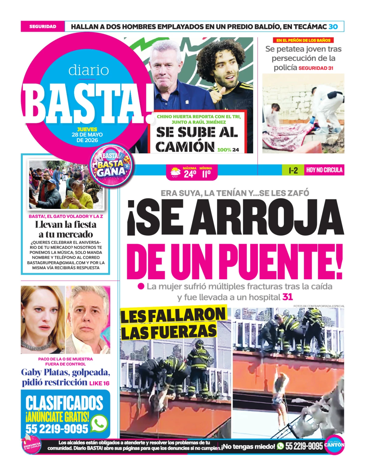 Portada de Basta! (contraportada)
