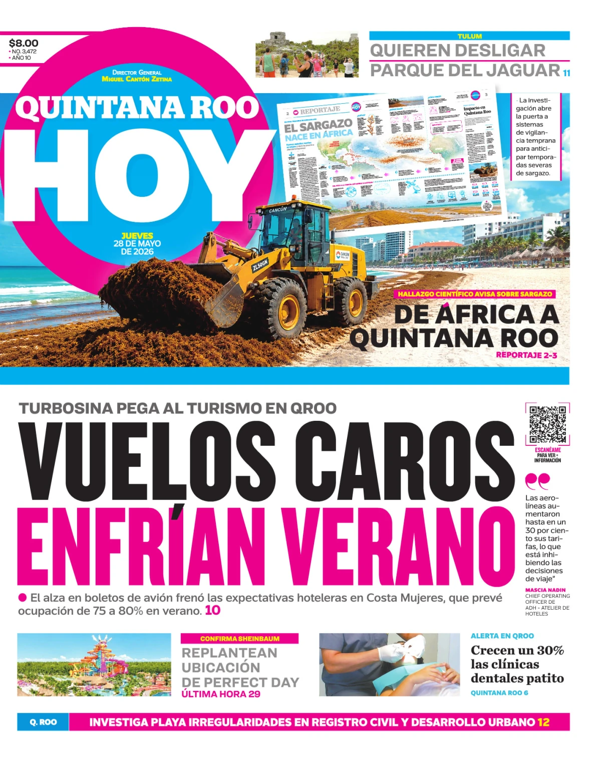 Portada de Quintana Roo Hoy (portada)