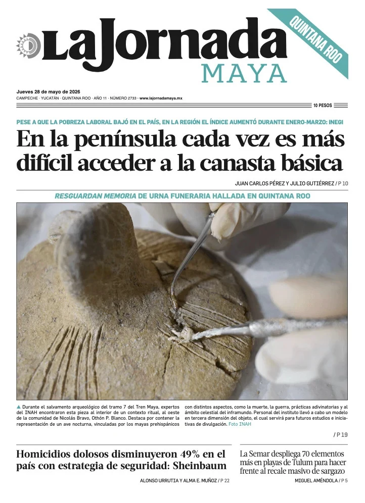 Portada de La Jornada Maya Quintana Roo del 2026-05-28