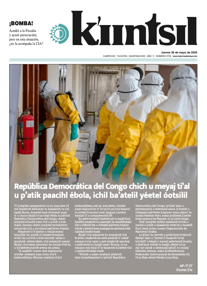 Portada de La Jornada - Kiintsil del jueves, 28 de mayo de 2026
