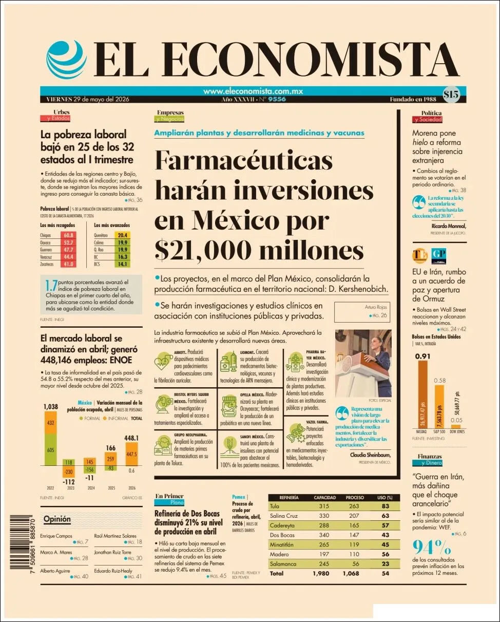 Portada de El Economista del 2026-05-29