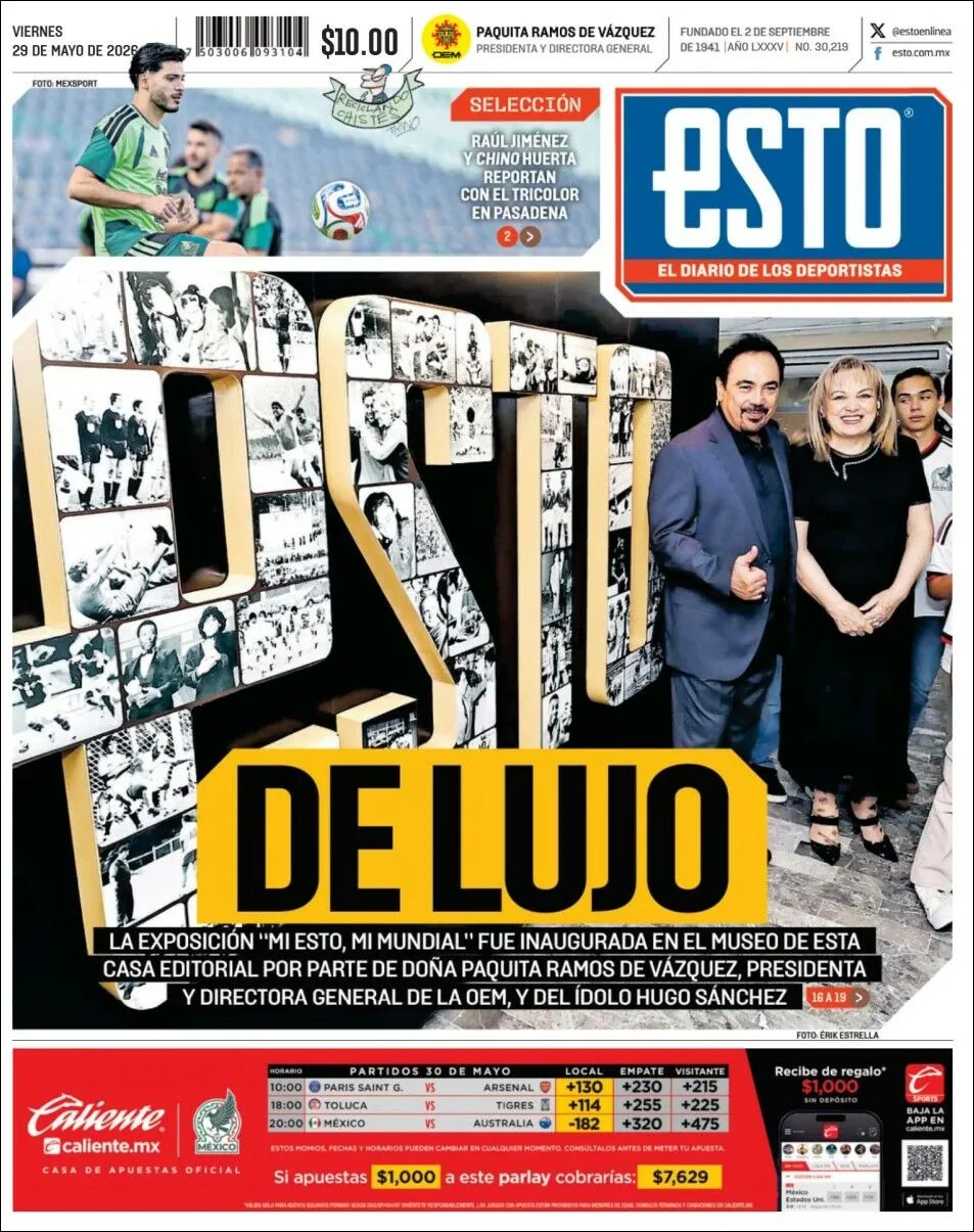 Portada de Esto del viernes, 29 de mayo de 2026