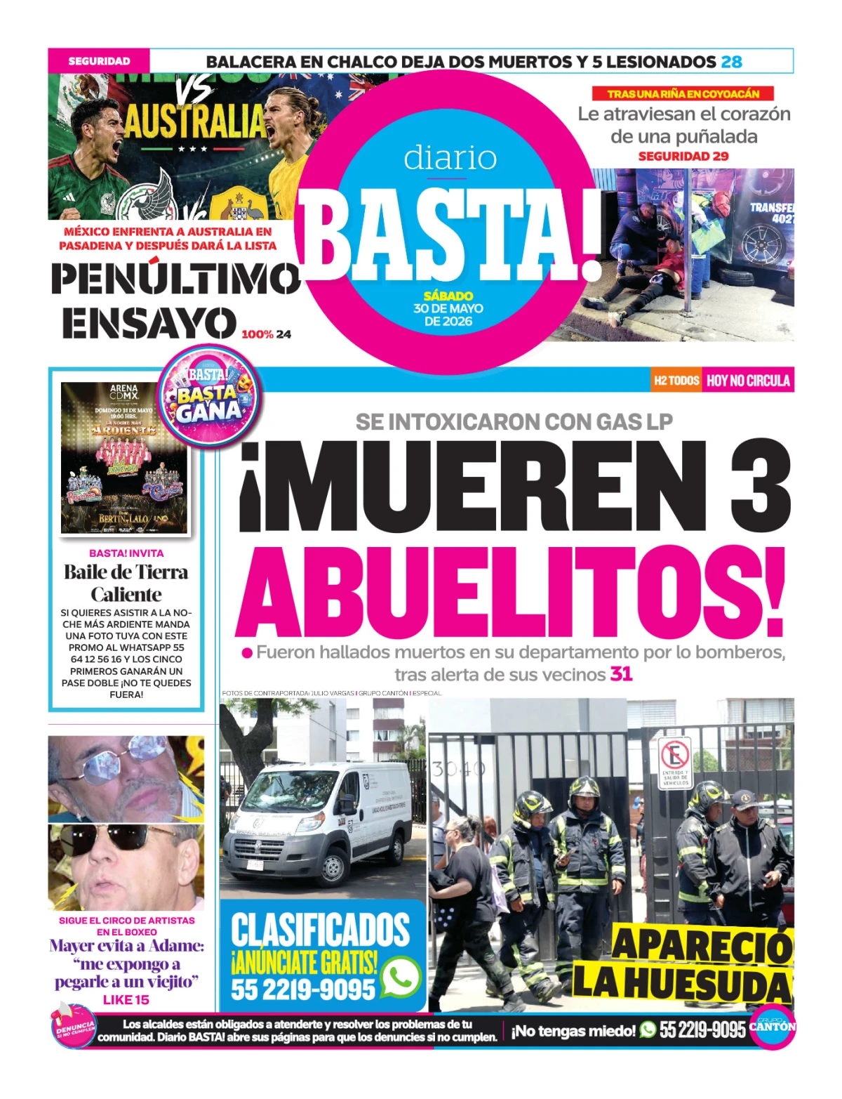 Portada de Basta! (contraportada)