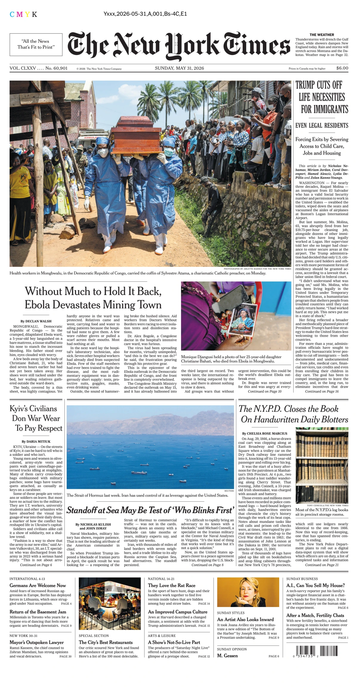 Portada de The New York Times (national)