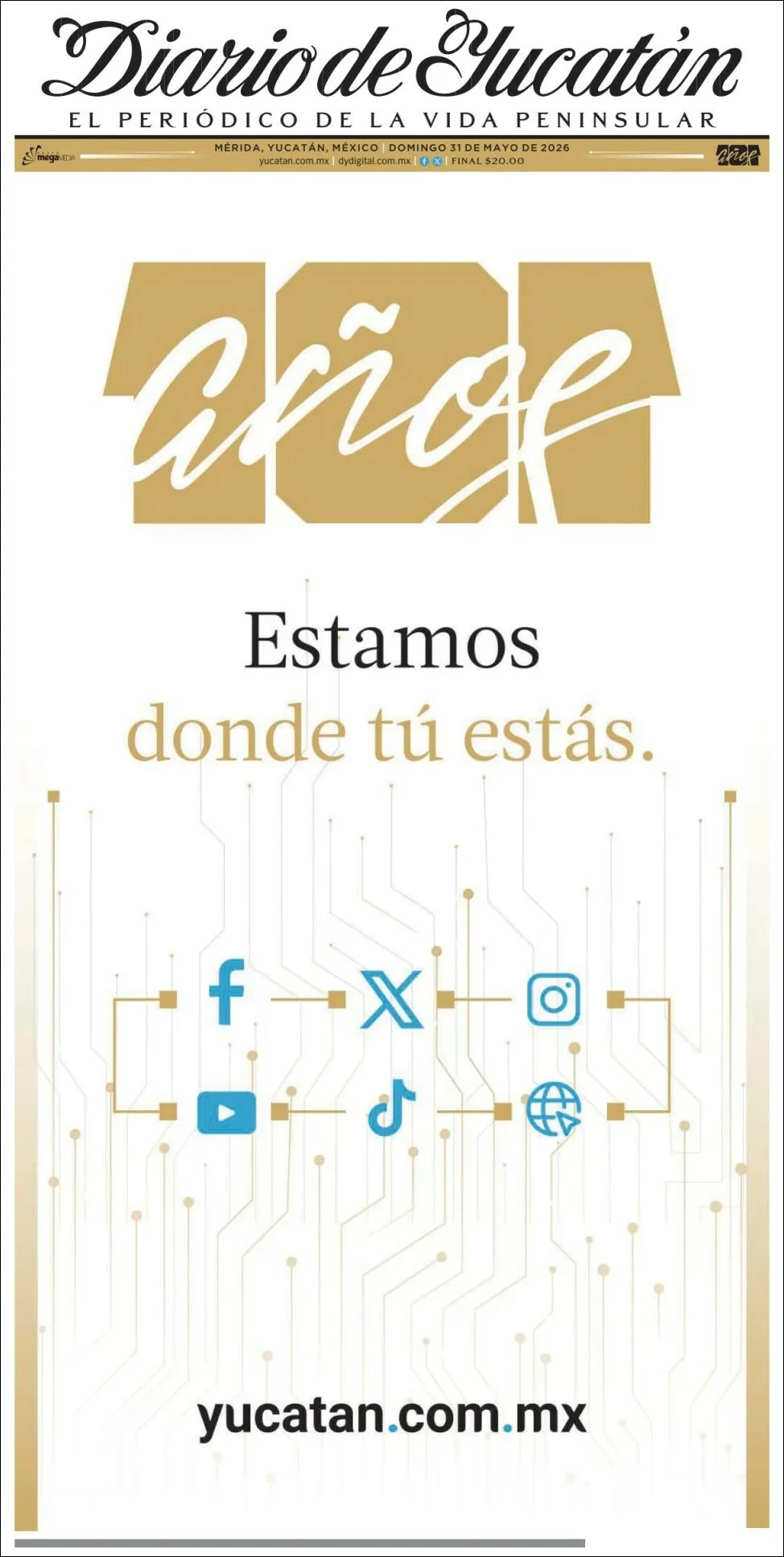 Portada de Diario de Yucatán