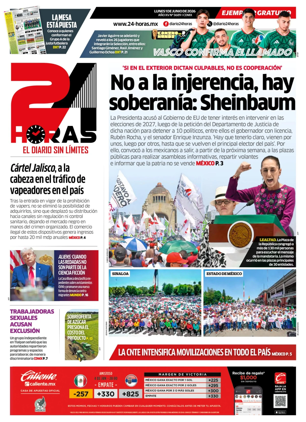 Portada de 24 Horas