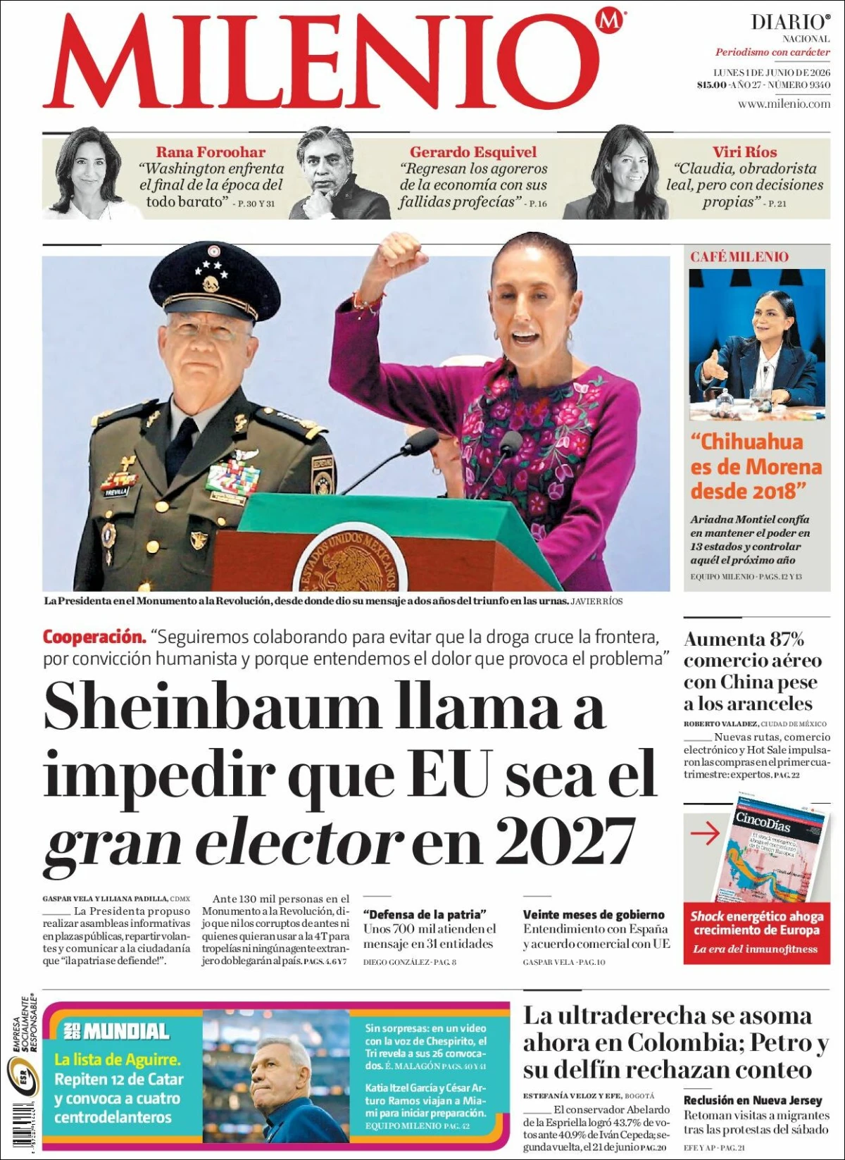 Portada de Milenio