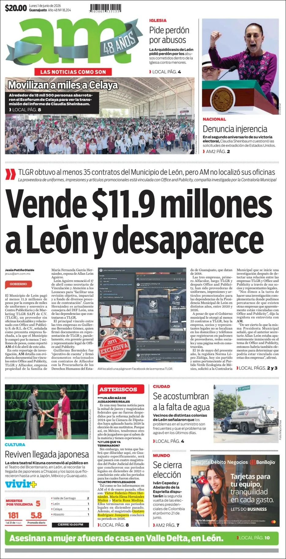 Portada de Am Corredor Industrial del lunes, 1 de junio de 2026