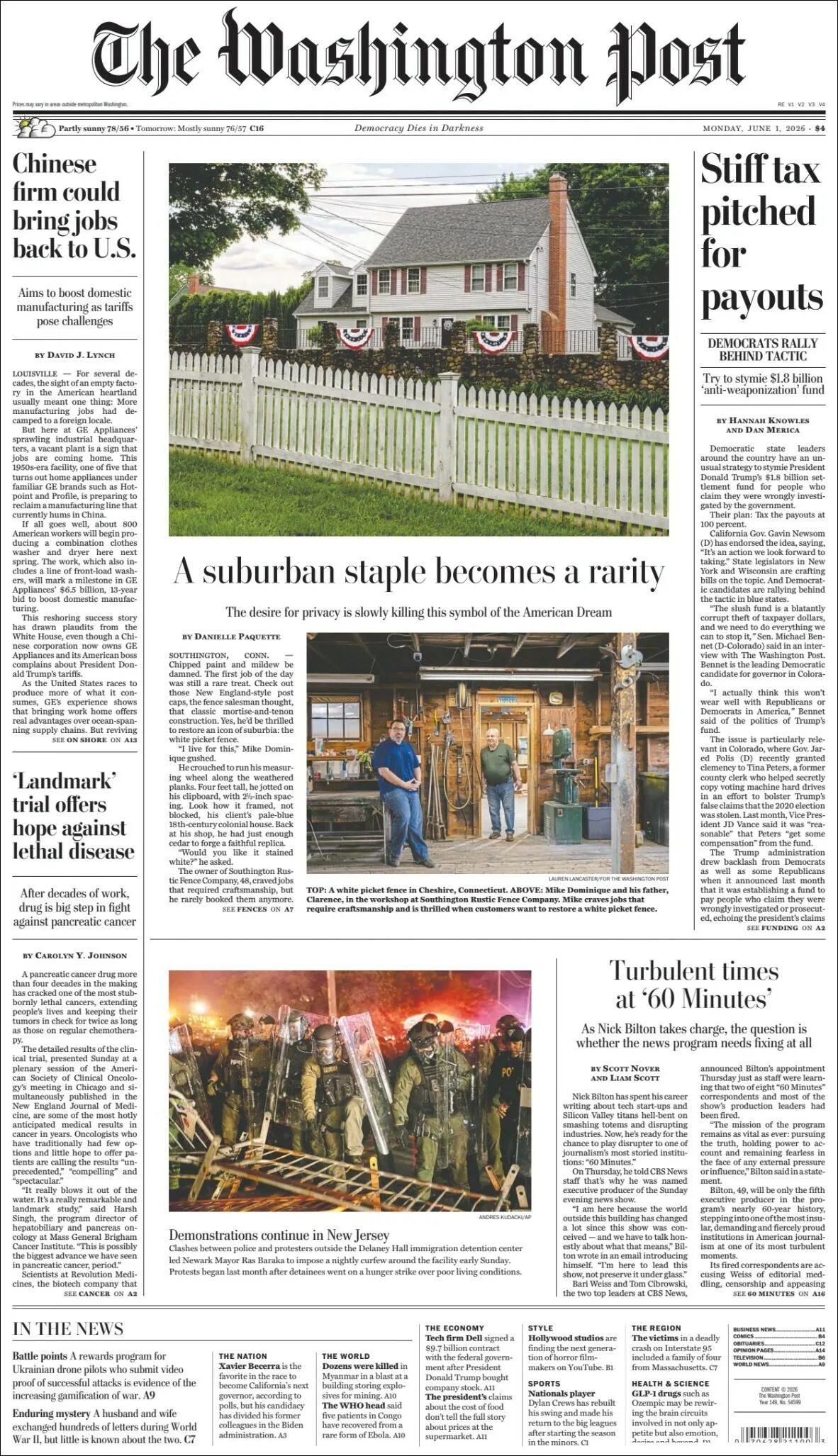 Portada de The Washington Post