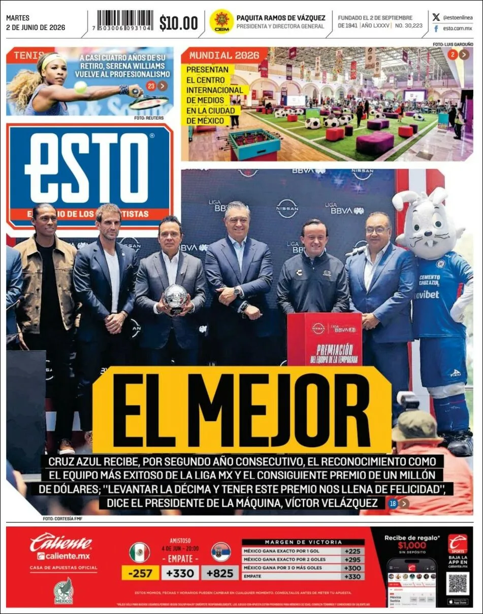 Portada de Esto del martes, 2 de junio de 2026