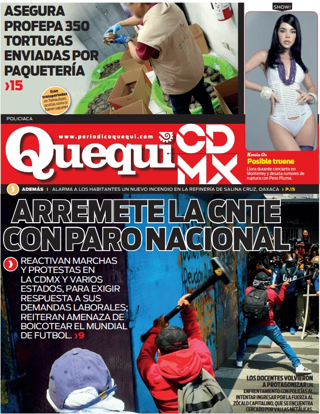 Portada de Quequi CDMX (contraportada) del martes, 2 de junio de 2026