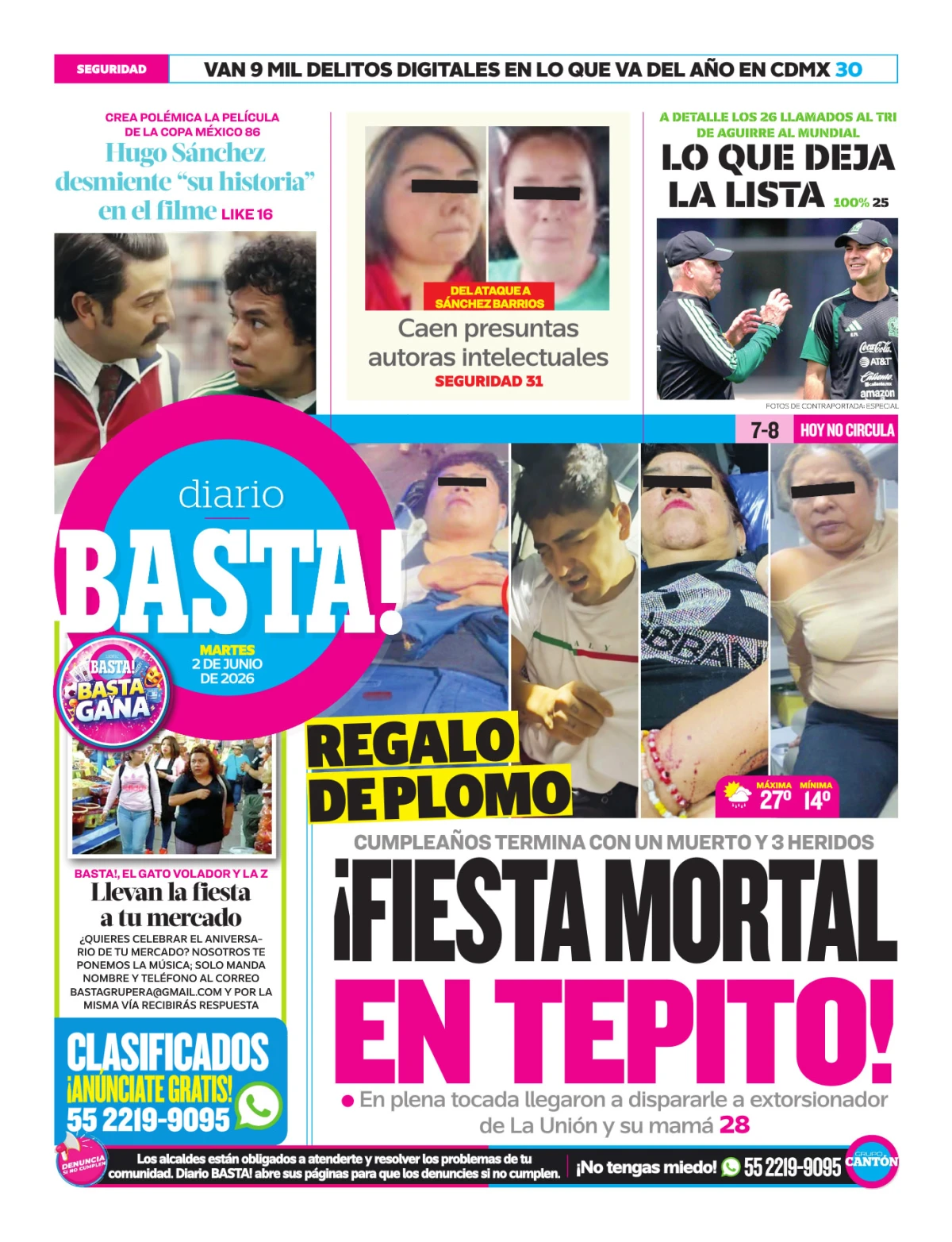 Portada de Basta! (contraportada)