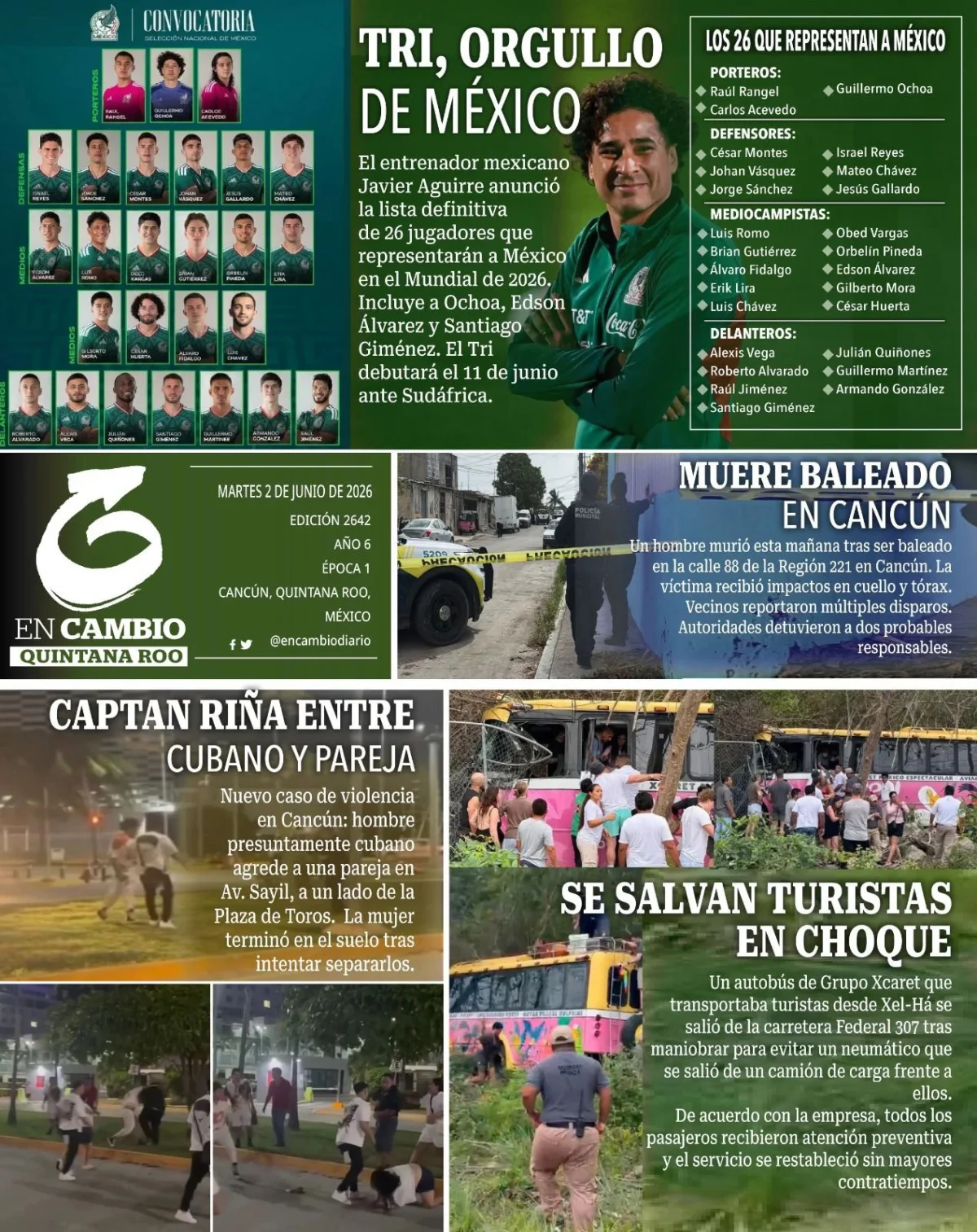 Portada de En Cambio - Quintana Roo (contraportada)