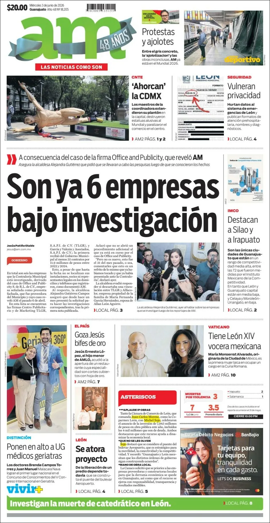 Portada de Am Corredor Industrial del miércoles, 3 de junio de 2026