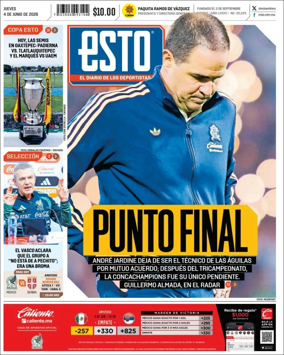 Portada de Esto del jueves, 4 de junio de 2026