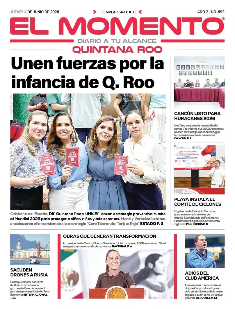 Portada de El Momento Quintana Roo del 2026-06-04