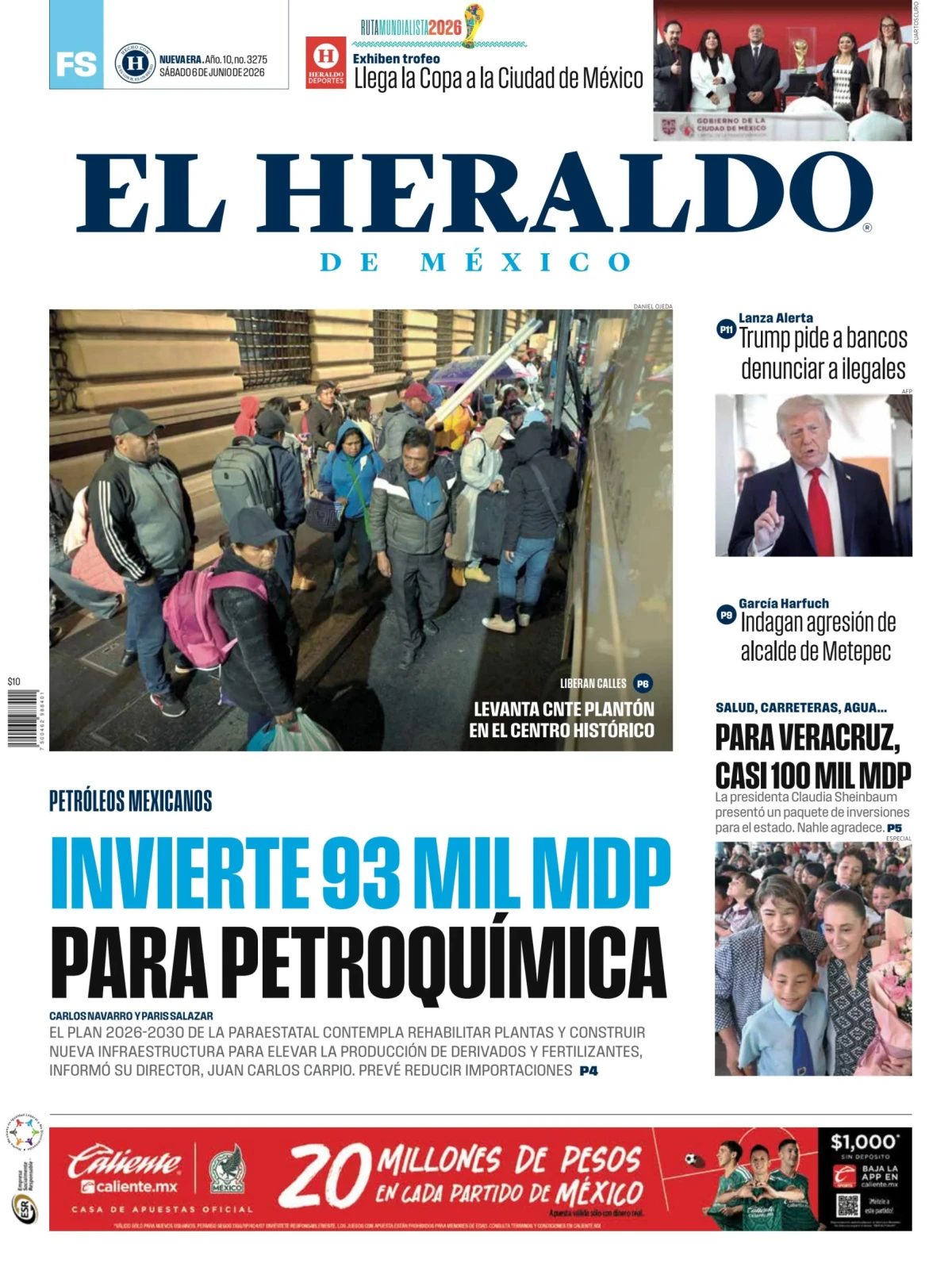 Portada de El Heraldo de Mexico