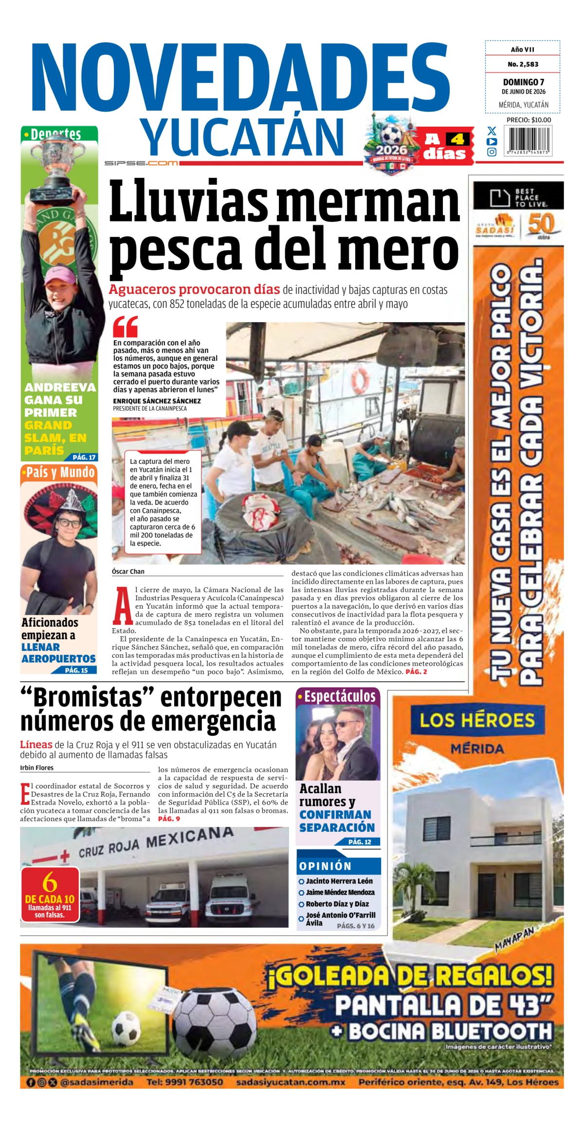 Portada de Novedades Quintana Roo